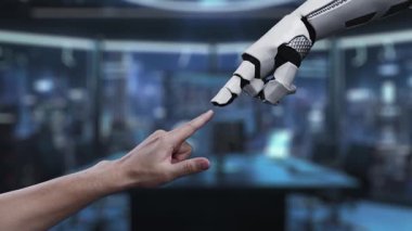 Gösterişli bir ofis ortamında veri transferlerini ve dijital etkileşimleri yöneten robotik bir eli gösteren bu kavramsal video ile bulut hesaplamasının geleceğini araştırın. Auvana