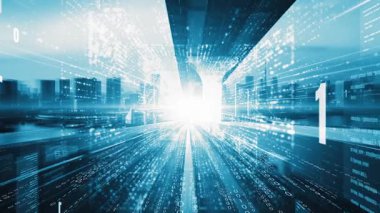 Yazılım geliştirme, uygulama programlama kodu ve gizli bilgisayar kodlaması. Yeni bilgi çağındaki küresel eğilimleri değiştiren akıllı dijital dönüşüm ve teknoloji bozulması kavramı .