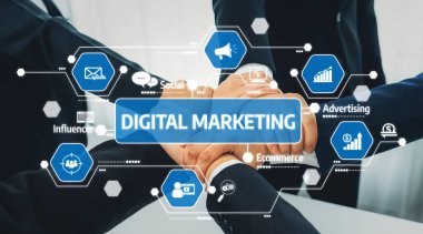 Ofis çalışanlarının el ele dizilmesi başarılı bir iş ortaklığı grubunu ve panoramik pankartta kamu işyerinde güçlü bir birlik takım çalışmasını sembolize ediyor. Kurnaz Dostluk