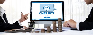 Chatbot yazılım uygulaması canlı çevrimiçi iş için otomatik olarak müşteri sorularına cevap verir