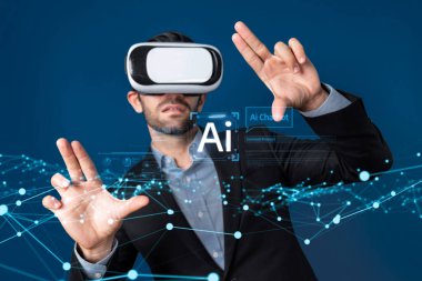 Yapay zeka sanal asistanı Chatbot ile yapay zeka konsepti ile insan etkileşimi, yapay zeka mühendisliği, LLM yapay zeka derin öğrenimi iş desteği için üretken yapay zeka kullanımı. FaaS