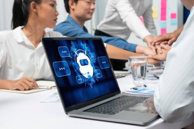 Chatbot yazılım uygulaması canlı çevrimiçi iş için otomatik olarak müşteri sorularına cevap verir