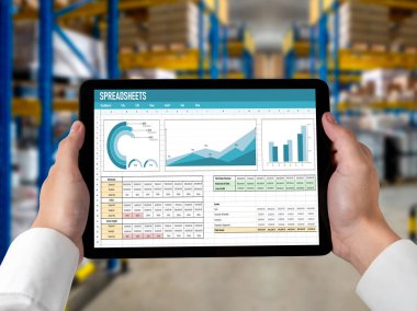 Spreadsheet document information financial startup concept. data and graphs in spreadsheet documents for online analysis project dashboard accounting digital snugly