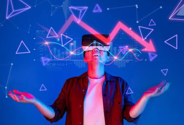 Sanal gerçeklik kullanıcısı dijital eğilimler ve ekonomik göstergelerle uğraşır, canlı, yüksek teknolojili bir ortamda finansal düşüş ve stratejileri görselleştirir. XDMCP