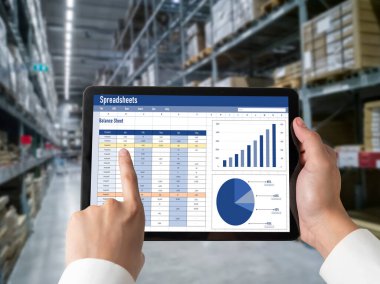 Spreadsheet document information financial startup concept. data and graphs in spreadsheet documents for online analysis project dashboard accounting digital snugly