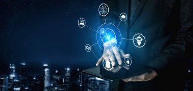 Yapay zeka işbirliği ve bağlantı, veri, otomasyon ve dijital ağları sorunsuz bir süreç içinde birbirine bağlayarak Al, sistem ve bağlantıyı geliştirir.