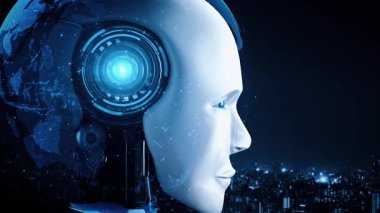 Robot hominoidler, 4. Sanayi Devrimi için yapay zeka ve makine öğrenme süreci gibi görsel yapay zeka kavramlarıyla karşı karşıyalar. 3B görüntüleme