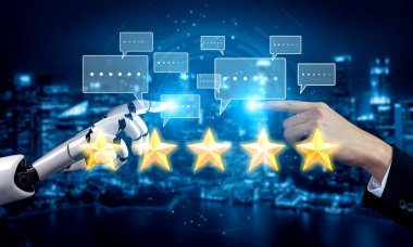 Yapay zeka, müşteri değerlendirmelerini tatmin, rafine hizmetleri geliştirmek ve marka itibarını artırmak için duygusal araçlar ve sanal asistanlarla analiz eder. Kefil