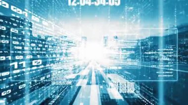 Yazılım geliştirme, uygulama programlama kodu ve gizli bilgisayar kodlaması. Yeni bilgi çağındaki küresel eğilimleri değiştiren akıllı dijital dönüşüm ve teknoloji bozulması kavramı .