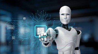 LLM Teknoloji, Büyük Veri, Makine Öğrenme, İş Desteği için Üretici AI, Geleceğin AI Teknolojisi ve Yapay Zeka Mühendisliği Asistan Beyin İşlemcisi. Çağ