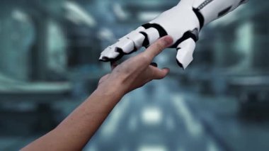 Laboratuvar arka planında yüzen insan anatomisi hologramına yakın çekim. Tıbbi verilere el erişimi ve bağlantı kurmak için X ışını ikonunu kullanarak semptomları analiz etmek ve teşhis etmek. Sağlıklı..