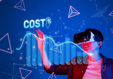 Canlı bir sanal gerçeklik sahnesi kullanıcının grafiksel maliyet azaltma elemanlarıyla etkileşimini gösteriyor. Bu görüntü teknoloji güdümlü yeniliğin ve iş optimizasyonunun özünü yakalar. XDMCP