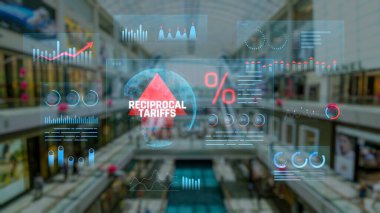 Modern AVM Ortamı 'nda Görsel Karşılıklı Tarifelerin Grafik ve Yüzdelerle Temsili. Sevkiyat.