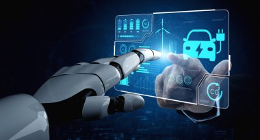 AI, pilin durumunu takip ederek EV şarj gösterge panelini yönetir, yenilenebilir güç kullanımını optimize eder ve akıllı enerji izleme aracılığı ile karbon emisyonlarını azaltır.