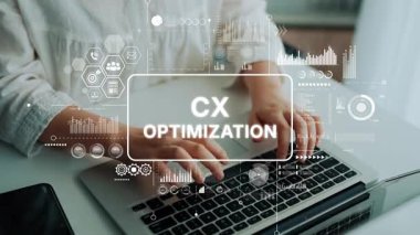 Üst üste bindirilmiş veri grafikleri müşteri deneyimlerini optimize eden bir dizüstü bilgisayarın üzerinde yazan bir İşletme Profesyoneli 'nin elleri. Asemptotik akıllı veri analitiği.