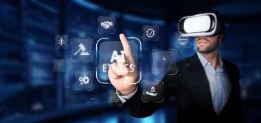 Sanal gerçeklik teknolojisiyle uğraşan bir iş adamı, dijital bir ortamda uyum, güvenlik ve sorumlu yenilikleri vurgulayarak yapay zeka etik ve yönetişimi araştırır. XDMCP