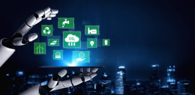 AI, ESG kavramını hizalayarak ESG uygulamalarını destekler, sürdürülebilirliği, sorumluluğu ve etik iş gelişimini desteklemek için çevresel, sosyal ve yönetim uygulamalarını birleştirir.