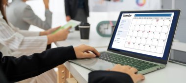 Kişisel düzenleyici ve çevrimiçi iş için mod zamanlama planlaması için bilgisayar yazılım uygulaması takvimiName