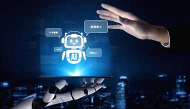 Yapay Zeka Asistanı Chatbot Prompt Mühendislik Tarafından Açıklanabilir Yapay Zeka Bilgileri ve Akıllı İş Desteği için LLM Derin Öğrenme Teknolojisi tarafından kontrol ediliyor. Kefil