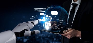 Yapay Zeka Asistanı Chatbot Prompt Mühendislik Tarafından Açıklanabilir Yapay Zeka Bilgileri ve Akıllı İş Desteği için LLM Derin Öğrenme Teknolojisi tarafından kontrol ediliyor. Kefil