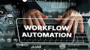 İş Verimliliği için Bilgisayarlı Klavyede Dijital Çalışma Akımı Otomasyon Grafikleri Yazıyor. Asemptotik akıllı veri analitiği.