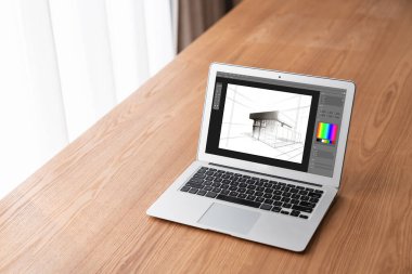 Mimari iş ve profesyonel tasarımcı için mimari tasarım modem yazılım uygulaması