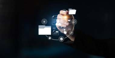 Güvenli dosya depolama, organize erişim ve doğrulama, yükleme, analitik ve onay süreci de dahil olmak üzere verimli dijital iş akışı için belge yönetim sistemi