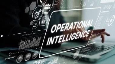 Veri Analizi ve Dijital Dönüşümlü Modern İşletme Zekası Konsepti. Asemptotik akıllı veri analitiği.