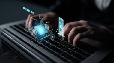 EV işlevselliğini ve enerji akışını anlamak için pil sistemi, çekiş motoru, kontrol üniteleri ve şarj istasyonunun yapısı