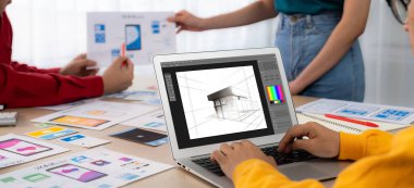 Mimari iş ve profesyonel tasarımcı için mimari tasarım canlı yazılım uygulaması