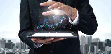 Finansal piyasa eğilimlerini, yatırım modellerini, fiyat dalgalanmalarını ve sermaye ve dijital varlık pazarlarında ticaret stratejisini görselleştiren şamdan şeması