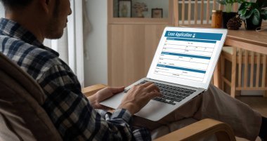 İnternet ağındaki mod dijital bilgi toplama için çevrimiçi kredi başvuru formu