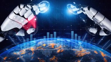 Ekonomik uyarı dalgalanan pazar grafiği, uyarı sembolleri ve olumsuz veri eğilimleri ile görselleştirildi. Finansal risk, piyasa dengesizliği ve ekonomik belirsizliği temsil ediyor. Muxer