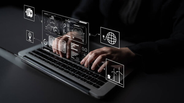 Умный интерфейс, показывающий производительность электромобиля, аккумуляторную систему, управление питанием, состояние зарядки и интеграцию с возобновляемыми и сетевыми источниками энергии