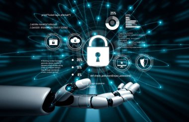 Yapay zeka, zeki tehdit tespiti, sanal asistan uyarıları ve yapay zeka sahibi dijital ihlallerle siber güvenliği güçlendirir. Kefil