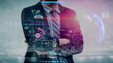 Dünya çapında dijital iletişimi, veri alışverişini ve internet bağlantısını gösteren yüksek teknolojili küresel ağ bağlantı arayüzü. Küresel bağlantı, veri etkileşimi ve dünya çapında iletişim. Thunk