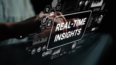 Eller, Modern İş Ortamı 'nda Gerçek Zamanlı Sezgilerin Dijital Görünümü ve Veri Analizi ile Etkileşiyor. Asemptotik akıllı veri analitiği.