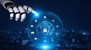 Yapay zeka, zeki tehdit tespiti, sanal asistan uyarıları ve yapay zeka sahibi dijital ihlallerle siber güvenliği güçlendirir. Kefil