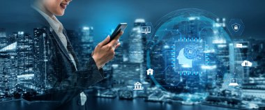 AI sistem entegrasyonu, hizmetleri, performansı ve akıllı otomasyon kesesini geliştirmek için dijital ağlar arasında yapay zeka, sistem ve entegrasyonu bağlar.