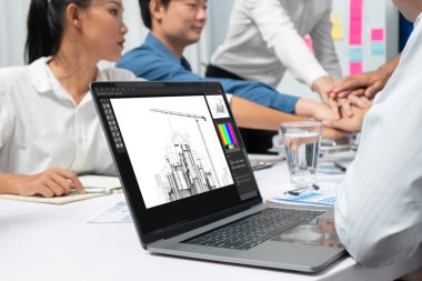 Mimari iş ve profesyonel tasarımcı için mimari tasarım canlı yazılım uygulaması