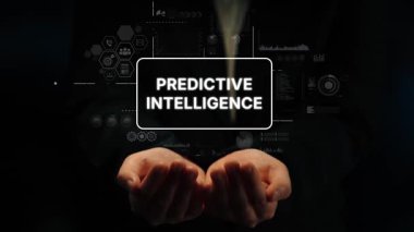 Veri Analizi ve Görselleştirme Kavramları ile Öngörü Zekasını Temsil Eden Grafik ve Metin Tutma. Asemptotik akıllı veri analitiği.