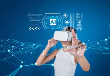 Yapay zeka mühendisliği, büyük veri ve yapay zeka makinesi kavramında yapay zeka beyin işlemcisiyle iş desteği için üretken yapay zeka kullanmayı öğrenen insan etkileşimi. Faas