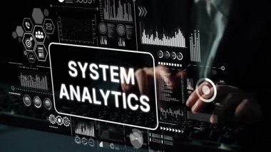 Sistematik bir ortamda Veri Görselleştirme ve Klavye Girdisiyle Geleceğin Sistem Analitik Kavramı. Asemptotik akıllı veri analitiği.