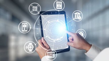 Çevrimiçi bankacılık ve dijital bankacılık yeniliği finans ve teknolojiyi birleştirir, çevrimiçi bankacılık sistemlerini optimize eder, mobil bankacılık hizmetleri ve kusursuz deneyim için fintech. Spire.