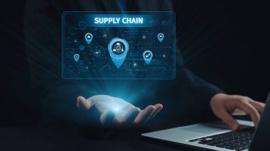 Veri odaklı lojistik, ulaşım ve dağıtım ile tedarik zinciri süreçleri. işlemleri güçlendirir. Tedarik zinciri verimliliği artırır. Tedarik zinciri lojistik ve teslimatı birleştirir. Elide