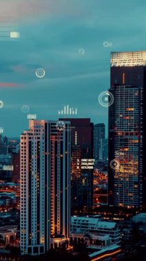 İş verileri analitik arayüzü akıllı şehrin üzerinde uçuyor ve iş zekasının geleceğini değiştiriyor. Stratejik plan için büyük verileri analiz etmek için bilgisayar yazılımı ve yapay zeka kullanılır .