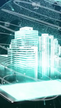 İnşaat tasarımında yenilikçi mimari ve yenilikçi mühendislik. Modern gayrimenkul ve emlak geliştirme kavramı.