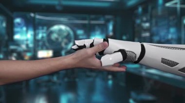 İnsanların parlayan dijital simgelerine uzanan bir el modern teknolojik bir arkaplan karşısında, ağ bağlantılarını ve kullanıcı katılımını küresel bir bağlamda sembolize ediyor. Auvana