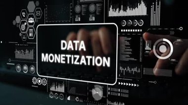 Finansal Grafikler ve Dijital Görüntü Potansiyeli ile Veri Monetizasyonu kavramları. Asemptotik akıllı veri analitiği.