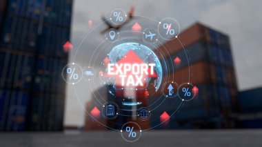 Gümrük, Vergi ve Uluslararası Nakliye ile İlgili Küresel Etki İle İhracat Konsepti. Sevkiyat.